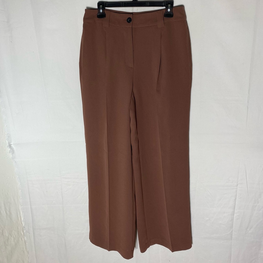Reitmans Brown High Rise Wide Leg Pants 8 Career Wear Secretarycore Librarian